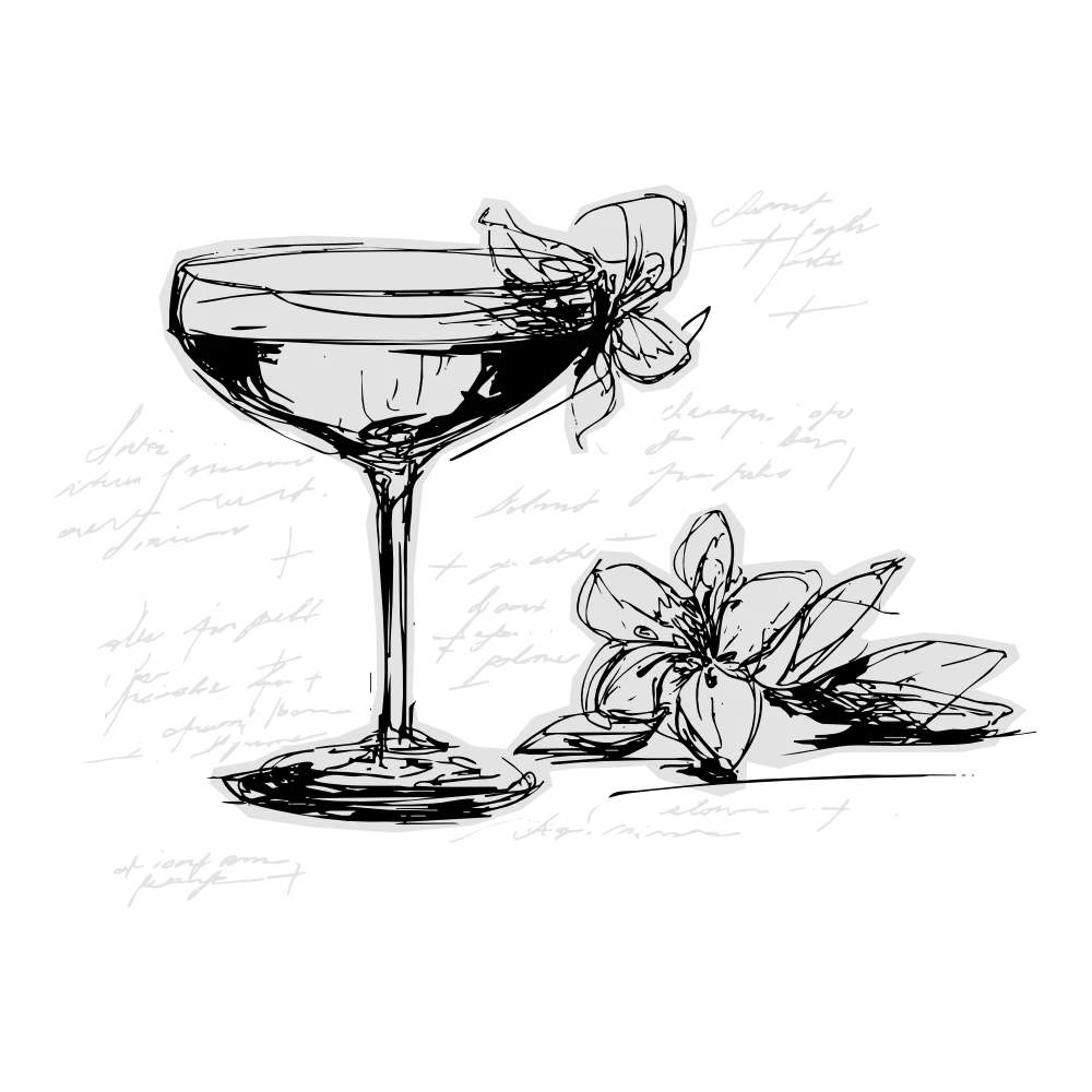 Illustration: Cocktail with a reciept